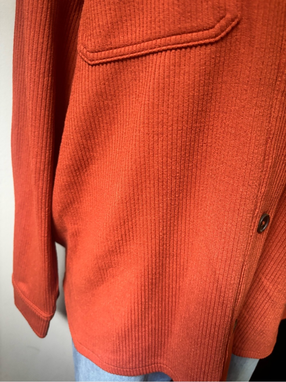 Rust Button-Front Hooded Jacket - Picture 7 of 9